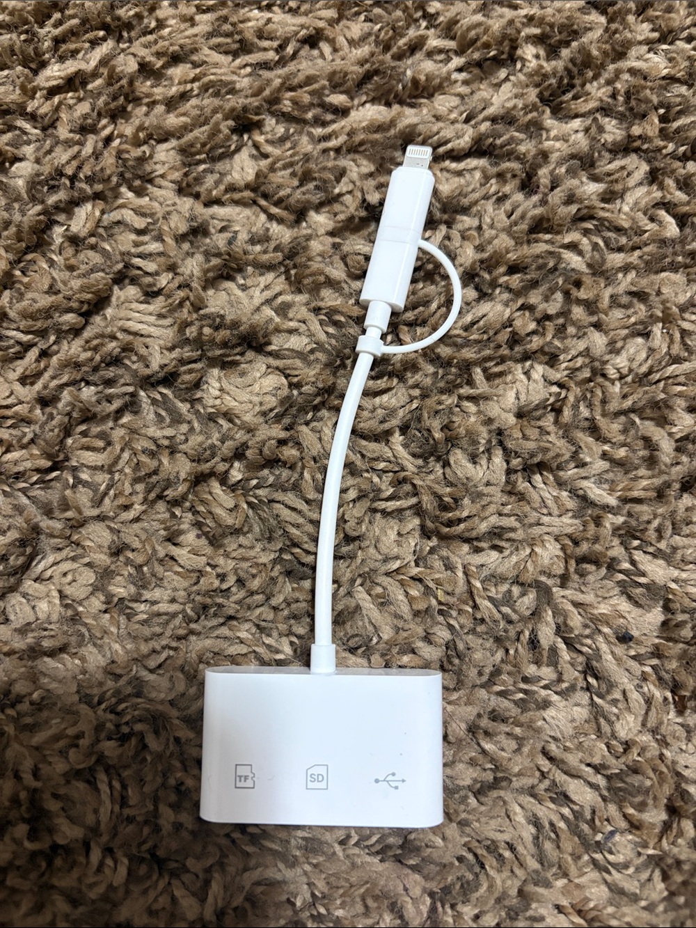 White Lightning to USB/SD/TF Card Reader Adapter